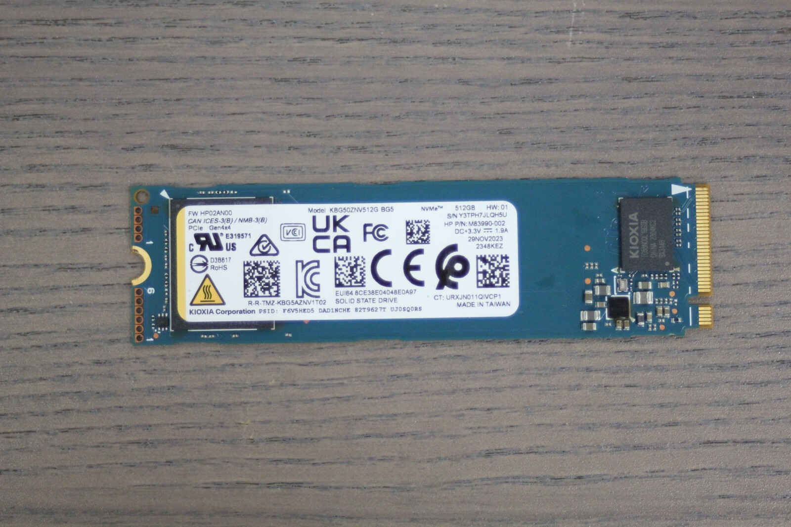 KIOXIA 512GB M.2 2280 NVMe SSD PCIe Gen 4x4 KBG50ZNV512G BG5/BG6 Mixed