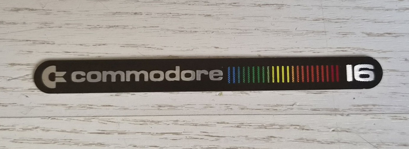 Original Genuine Commodore 16 (C16) Logo Badge Emblem – Vintage Retro Computer