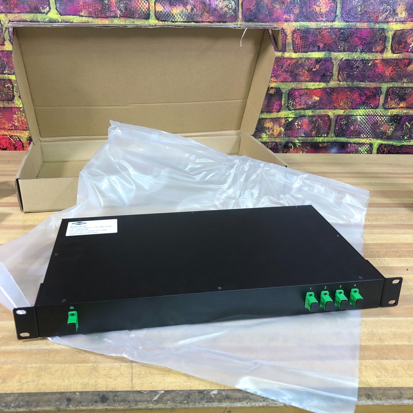 Multicom FOSPLF-RM-PLC-1/4-E-SM Fiber Optic Splitter – 1x4 Rack Mount Singlemode