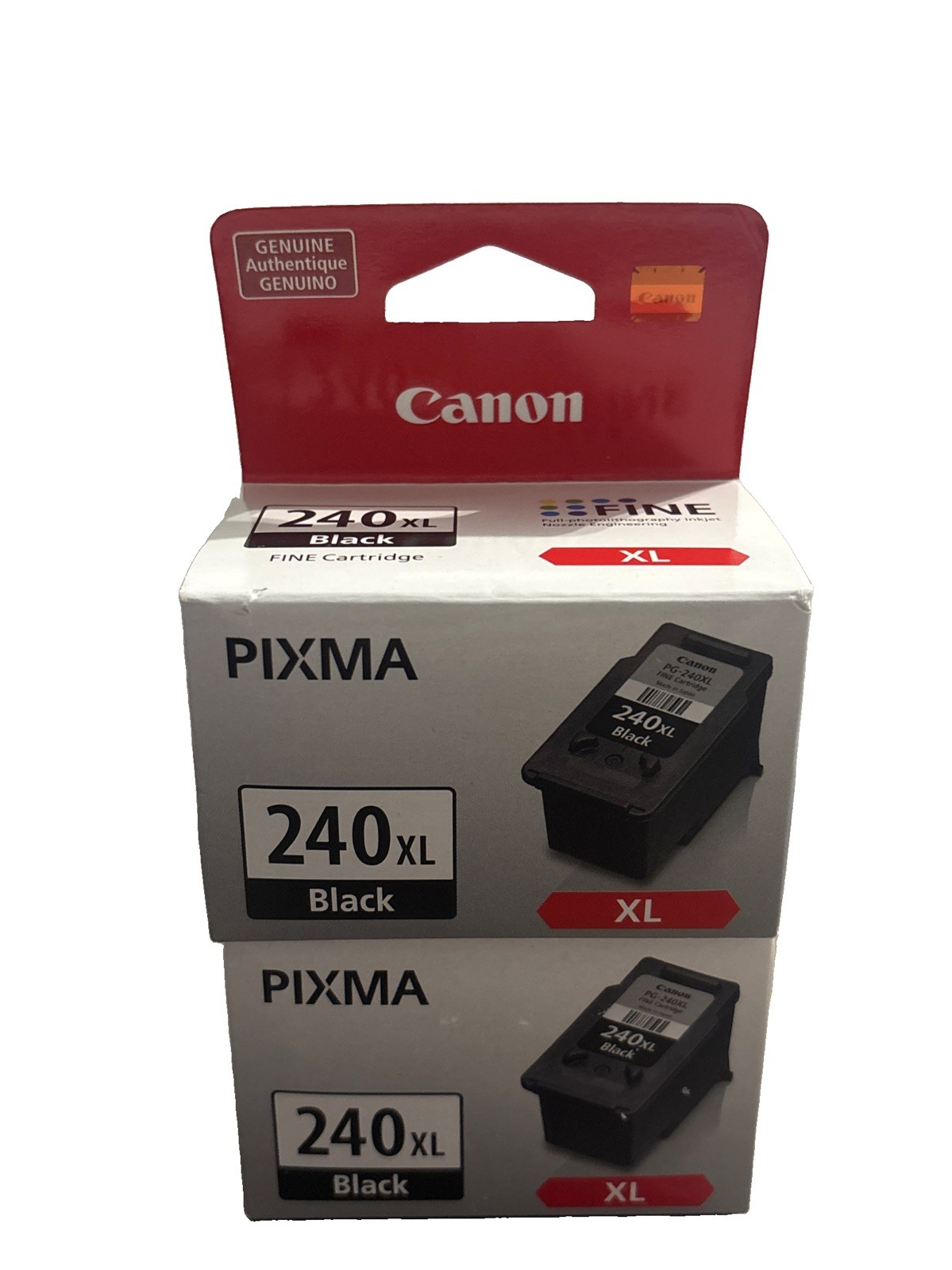 2 Canon PG-240XL Black Ink Cartridge Genuine OEM PIXMA New Sealed