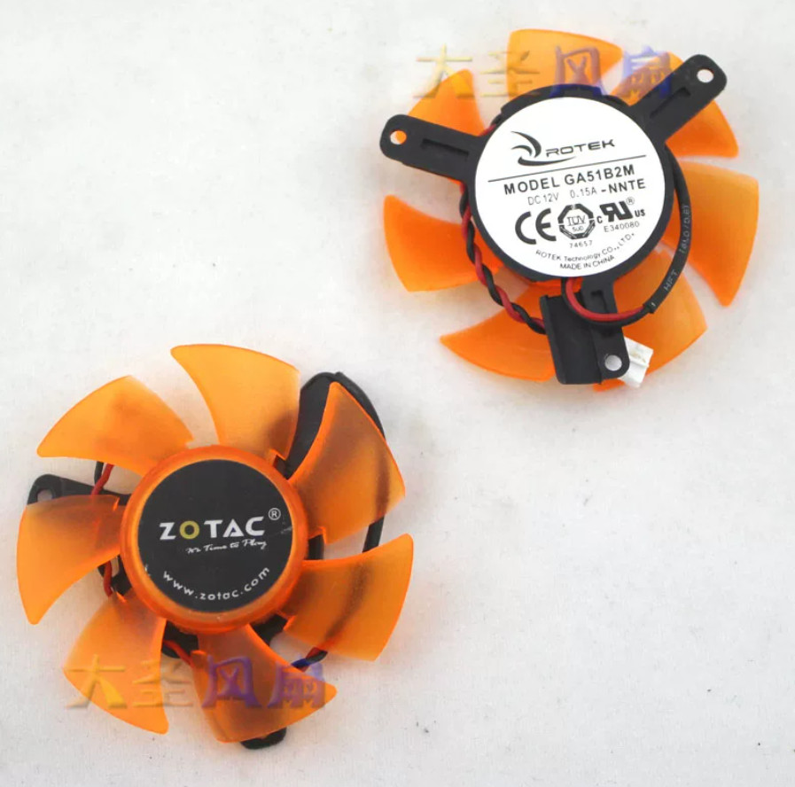 ONE . FOR APISTEK Rotek GA51B2M NNTE Card Fan DC 12V 0.15A 2-Wire @ya