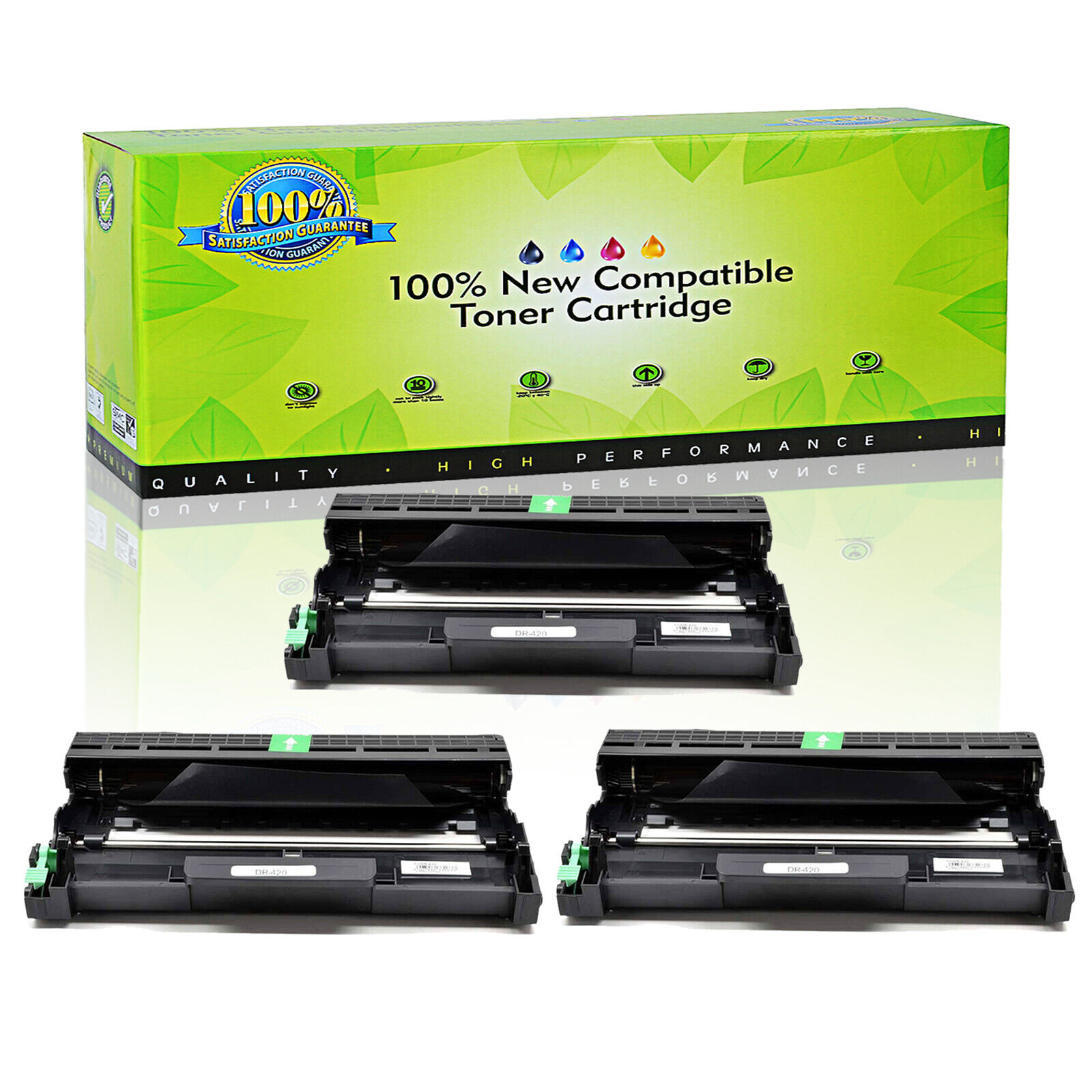 3PK DR420 Drum Unit for Brother DR-420 MFC-7460DN HL-2250DN 2280DW DCP-7065DN 