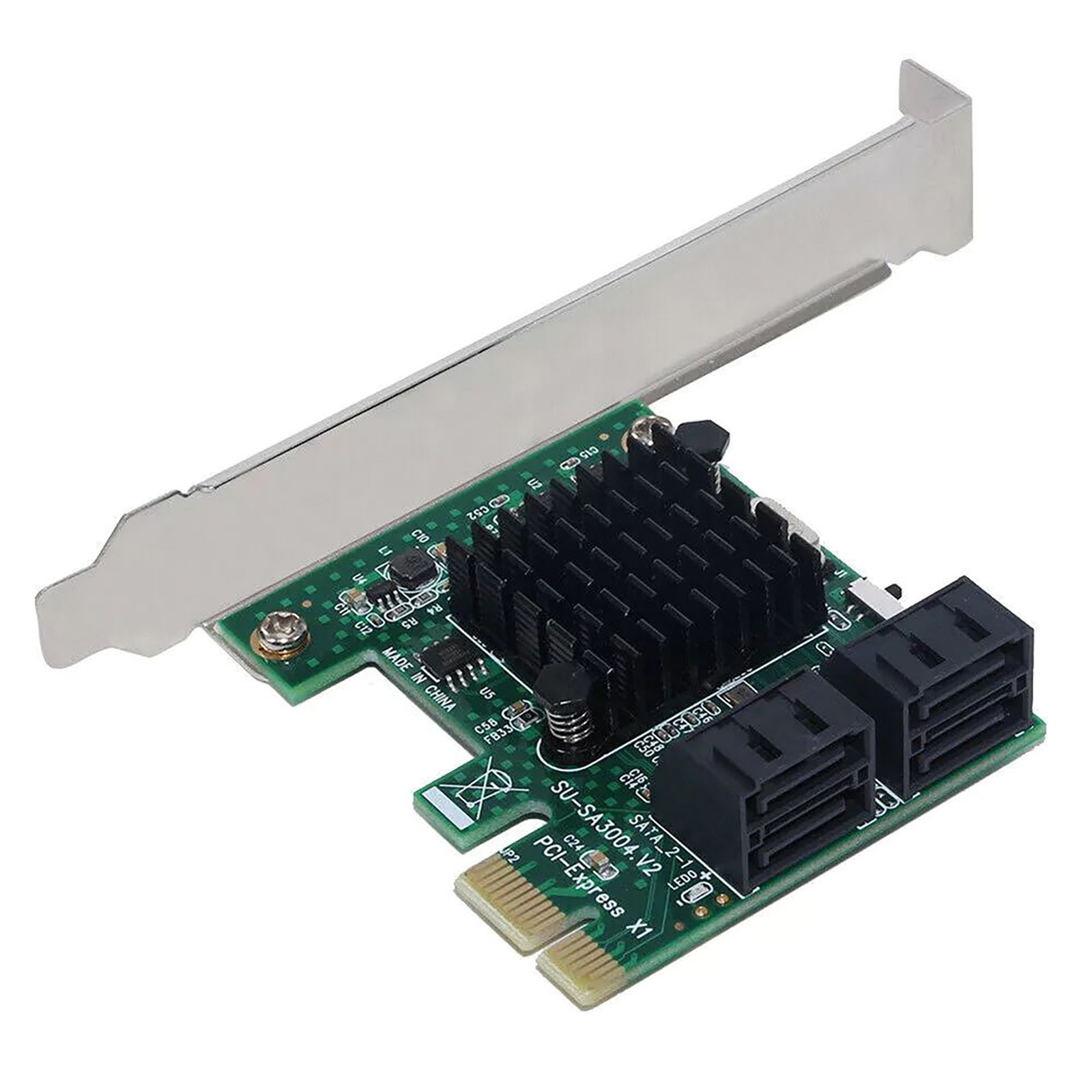 1Pcs PCI Express SATA3.0 4 Port Extender PCI-E X1/X4/X8/X16 6Gbps Converter Card