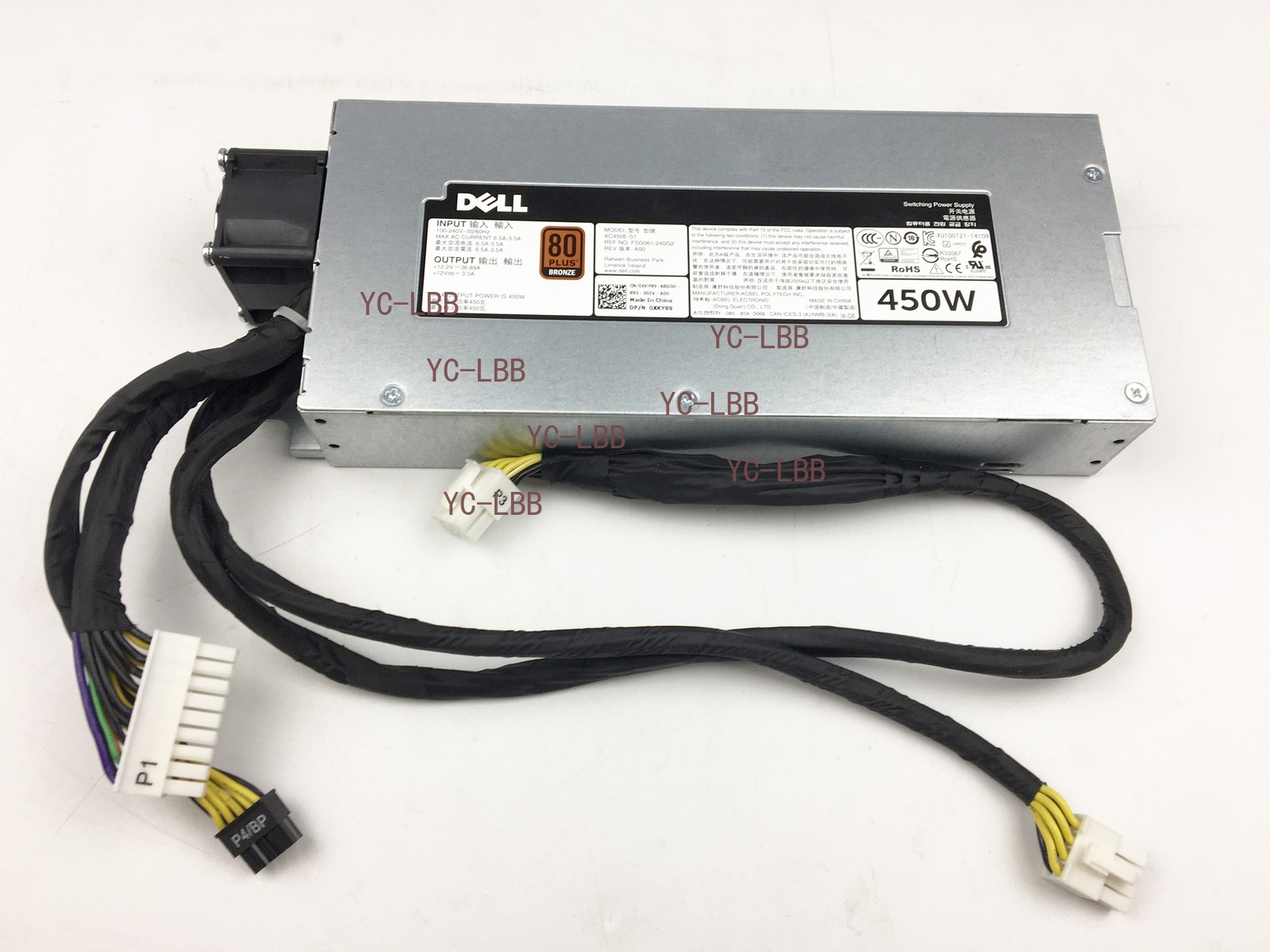 For DELL R430 server cold power supply 450W P34M3 XKY89