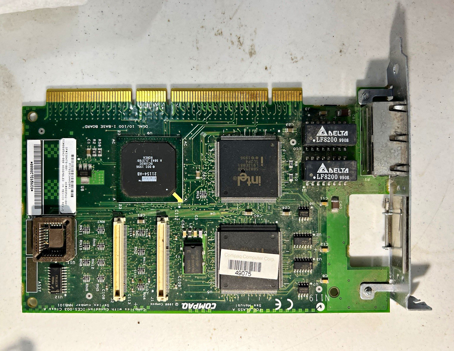 Compaq NC3131 338478-001 Dual 10/100 64-Bit PCI Server Ethernet NIC Working Pull