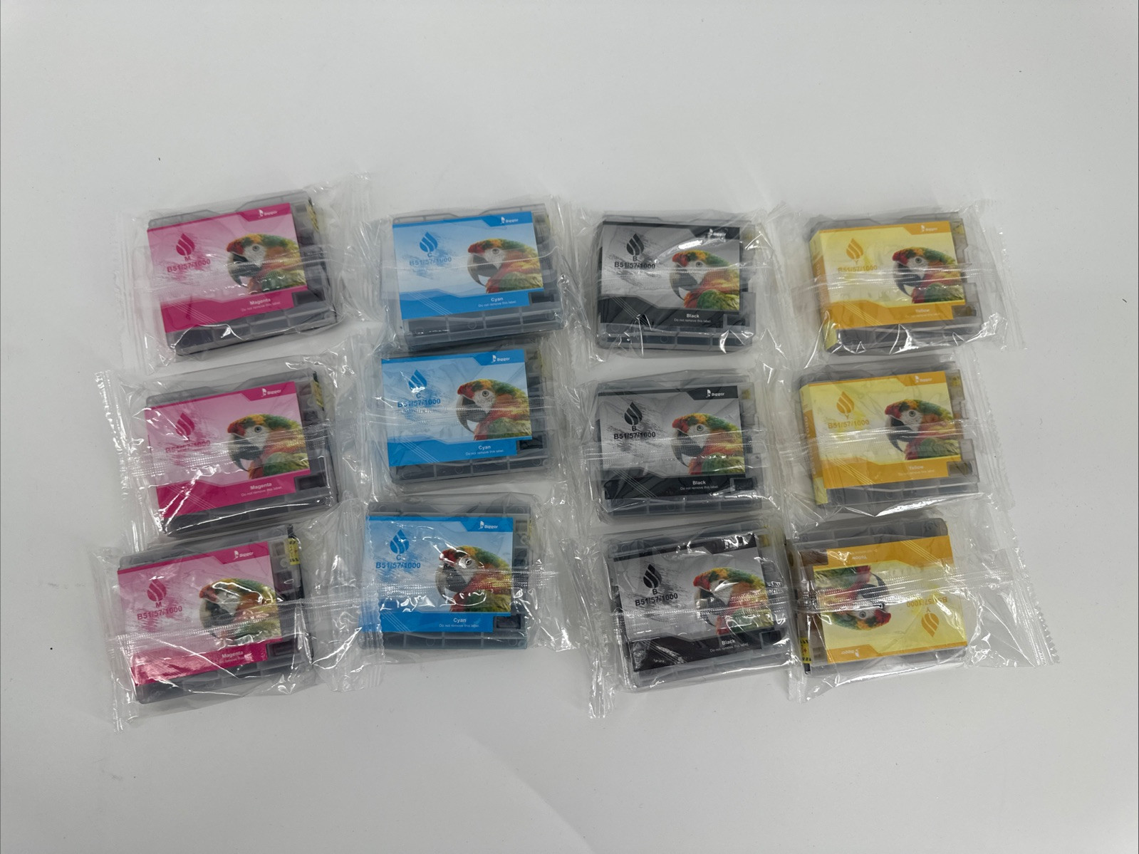 Replacement Ink Cartridges from Bigger B51/57/1000 Cyan, Magenta, Yellow, Black.