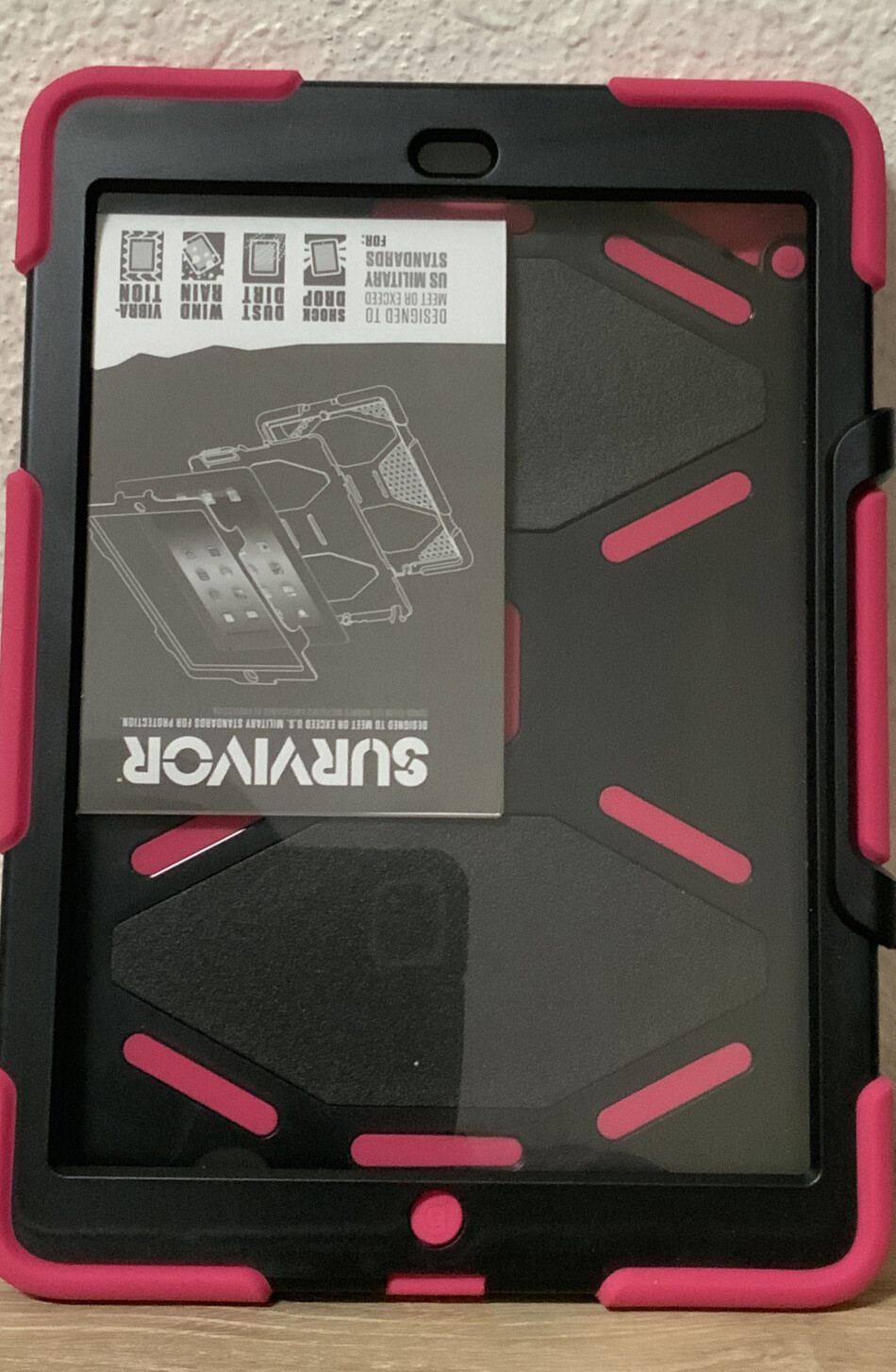 📀 Survivor All Terrain Case Pink / Black For iPad Air