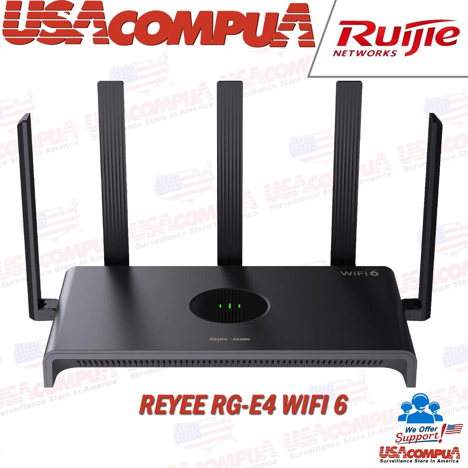 Reyee AX3000 WiFi 6 Router E4 AX3000 Dual-Band Gaming Router Signal Boosting