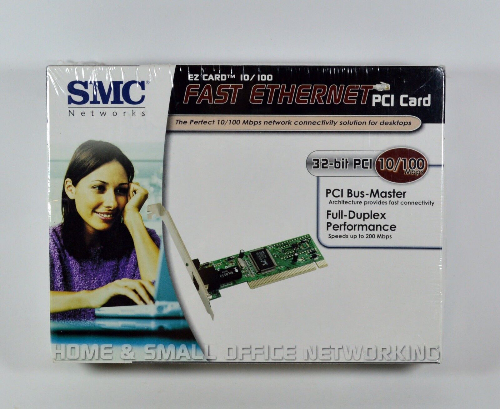 SMC Networks EZ Fast Ethernet PCI Card 10/100 Mbps 32-Bit (SMC1244TX-1)