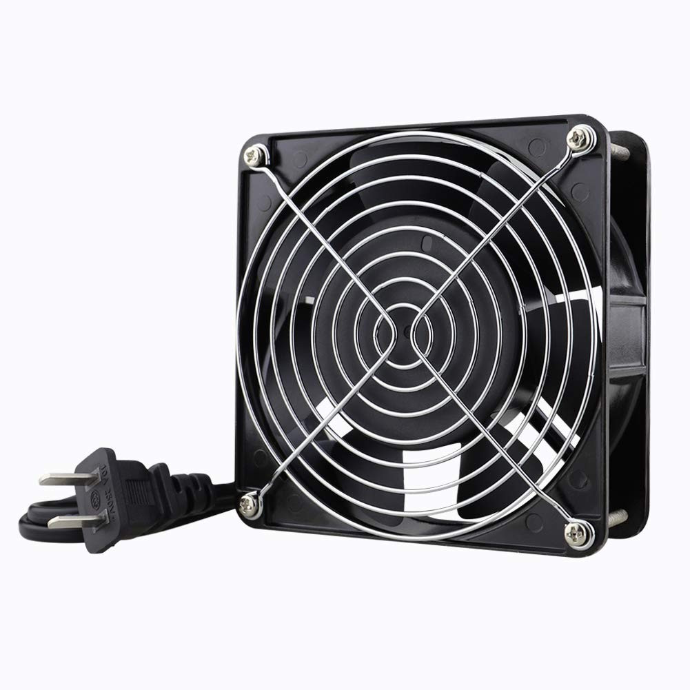AC 12038 120Mm X 38Mm 110V 120V Dual Ball Metal Cooling Axial Fan High Airflow