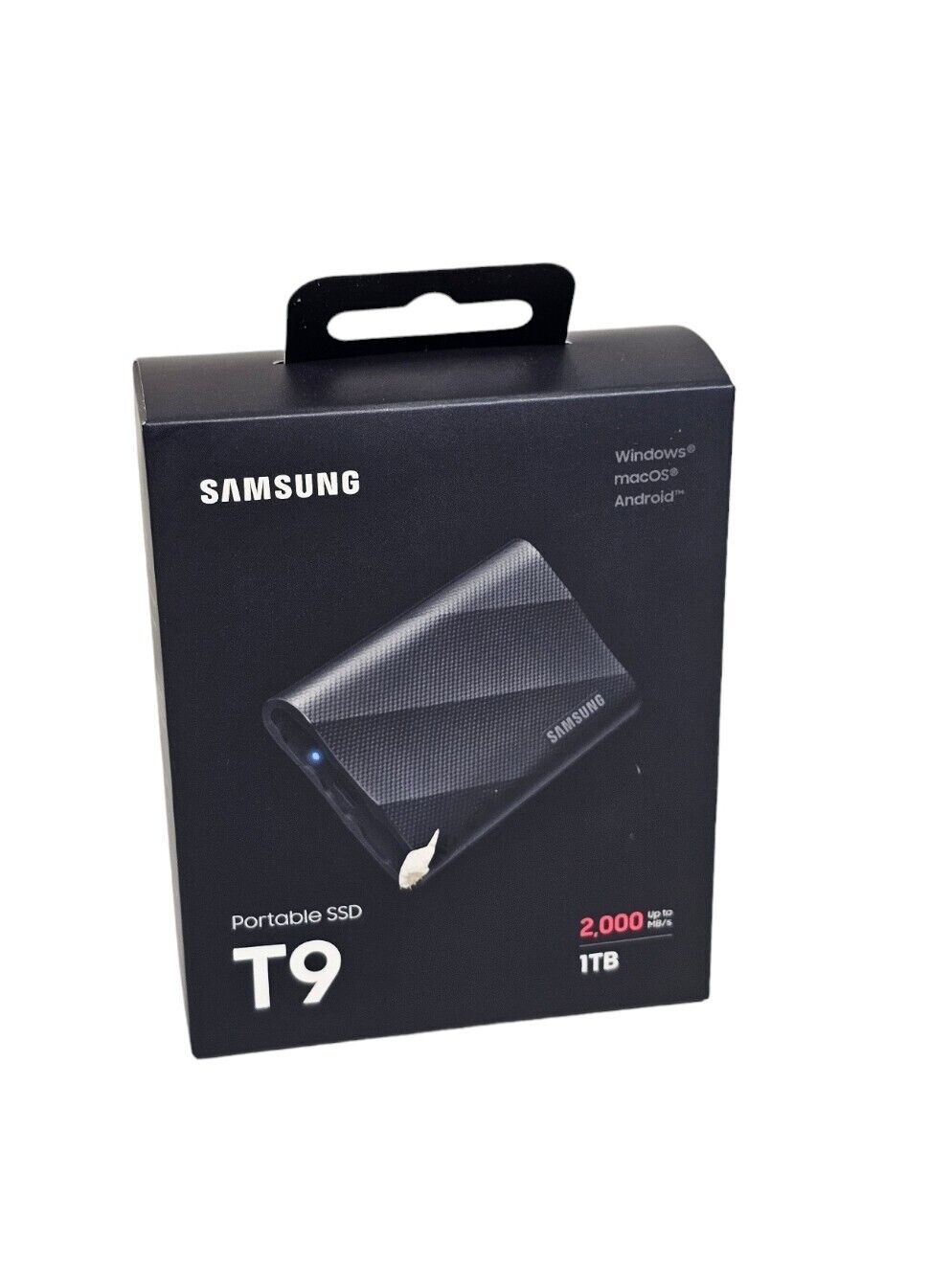 Samsung T9 1TB, External (MU-PG1T0B/AM) Solid Slate Drive 2000mb Speed