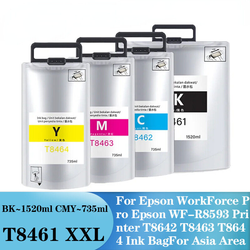 T8461 Compatible Pigment Ink bag For Epson WF-R8593 Printer