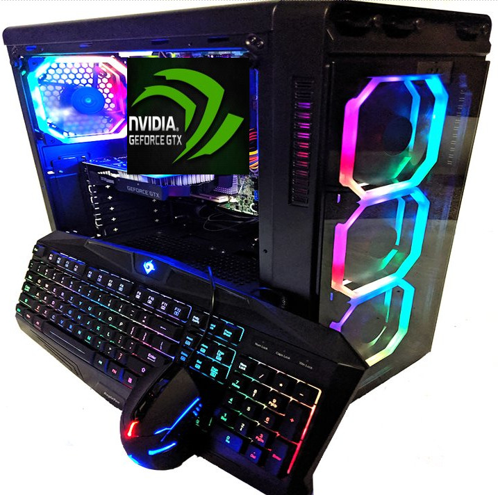 i7 CUSTOM GAMING DESKTOP PC 1 TB SSD 16GB GTX 1060 3 GB Win 10 WiFi + GIFTS
