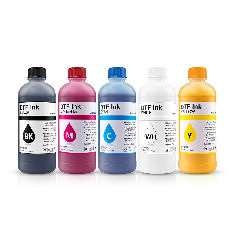 5x500ML DTF Inkjet White Ink for Epson L800 1390 A3 A4 Film Transfer Printer