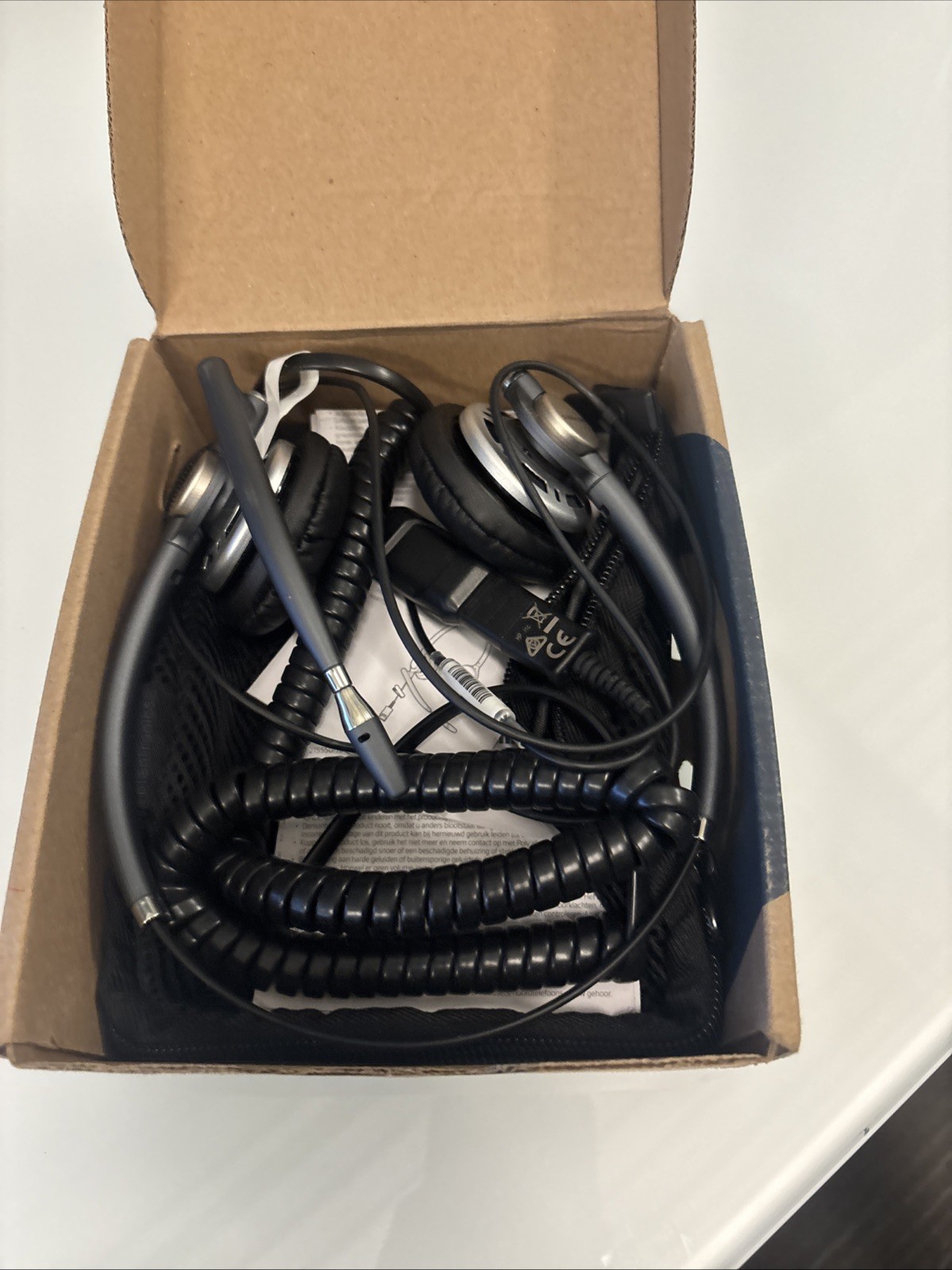 Poly HW720 EncorePro Stereo Headset QD Wired Boom Mic Black 805H6AA 78714-101
