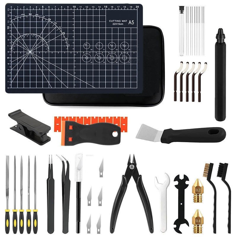 52pcs 3D Printer Tools Kit Accessories Nozzle Cleaning,Scrapers,Finishing Tools