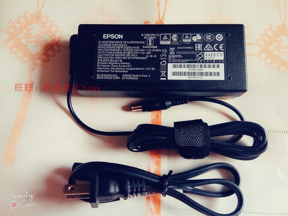 Original AC Adapter EPSON A472E Switching Power Supply 24V 2A 48W