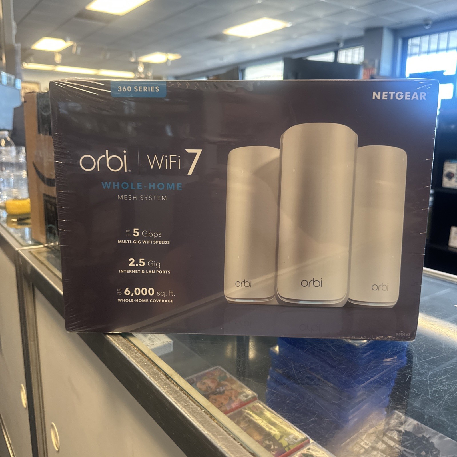 NETGEAR Orbi Dual-Band WiFi 7 Mesh Network System (RBE363-100NAS) New Sealed 