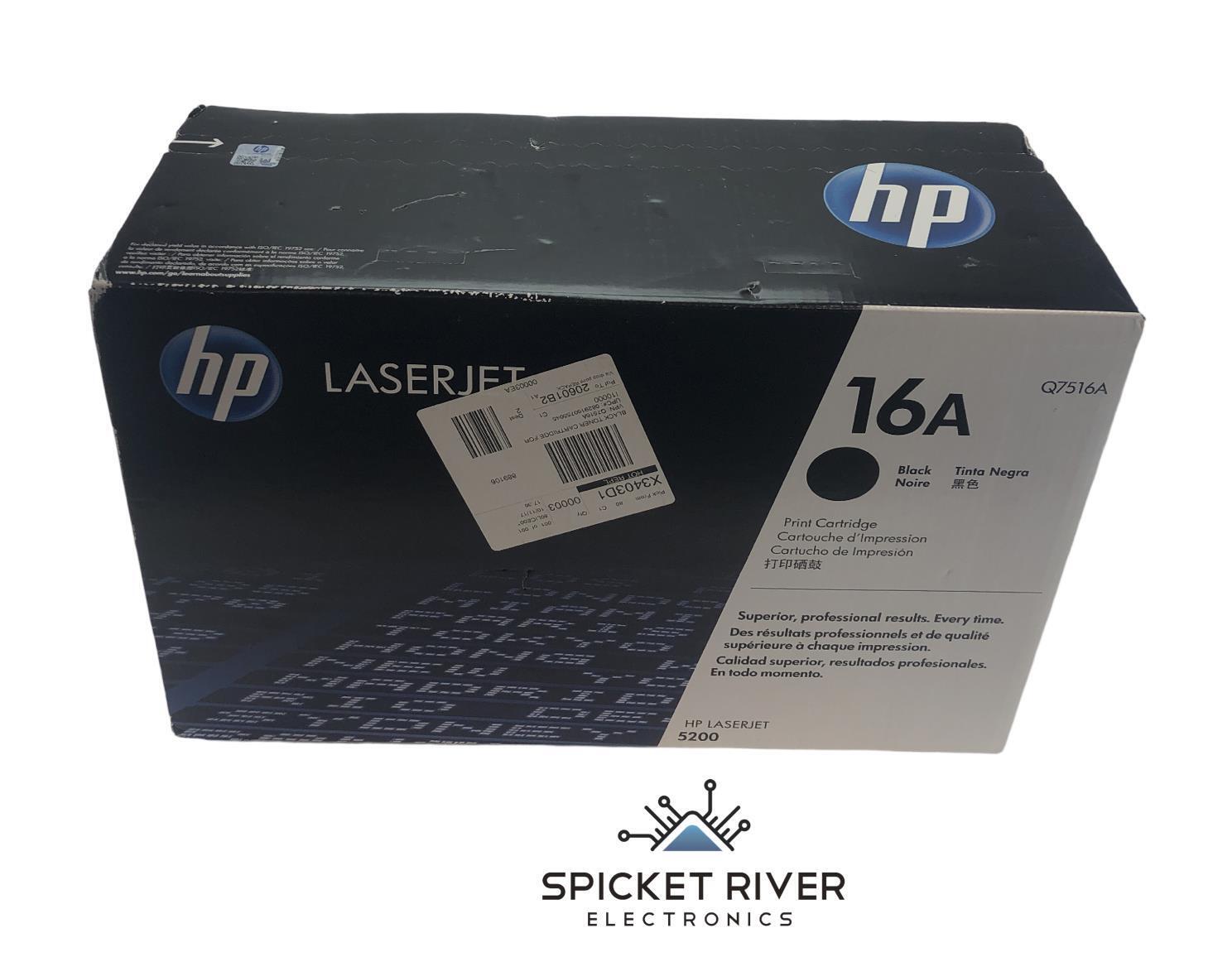 NEW - Open Box - HP Q7516A 16A LaserJet 5200 Black Printer Toner Cartridge