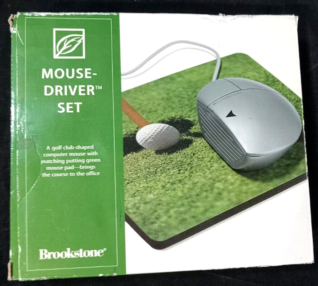 Brookstone Corded GOLF Mouse-Driver Set PS/2 - New Open Box