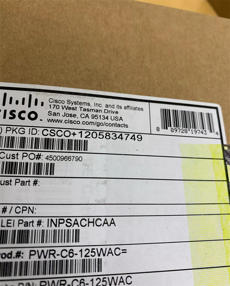 Cisco PWR-C6-125WAC 125W AC Power Supply For Catalyst C9200 Series Switch / F