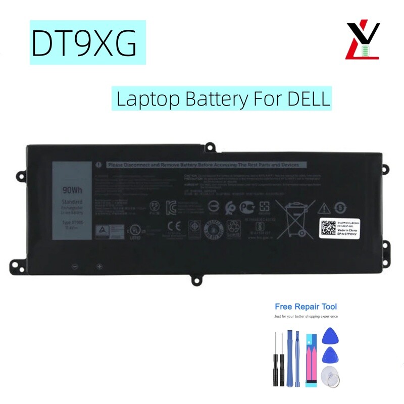 90Wh New For Dell DT9XG 11.4V Area-51m 6-Cell 0DT9XG Laptop Battery TOOLS