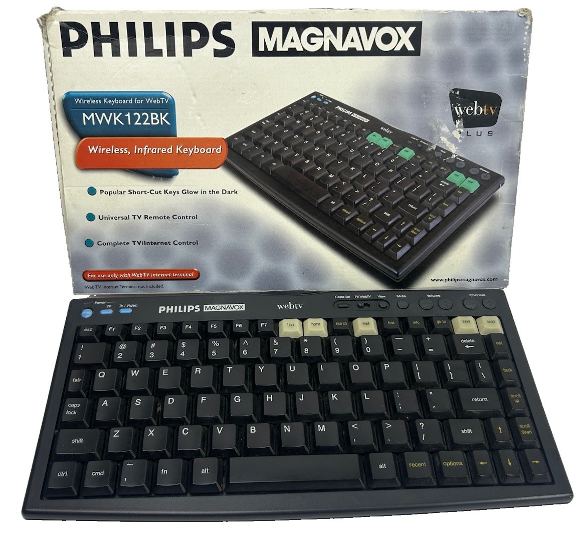 Philips Magnavox MAT976KB WebTV Plus Box Wireless Keyboard, 32MB