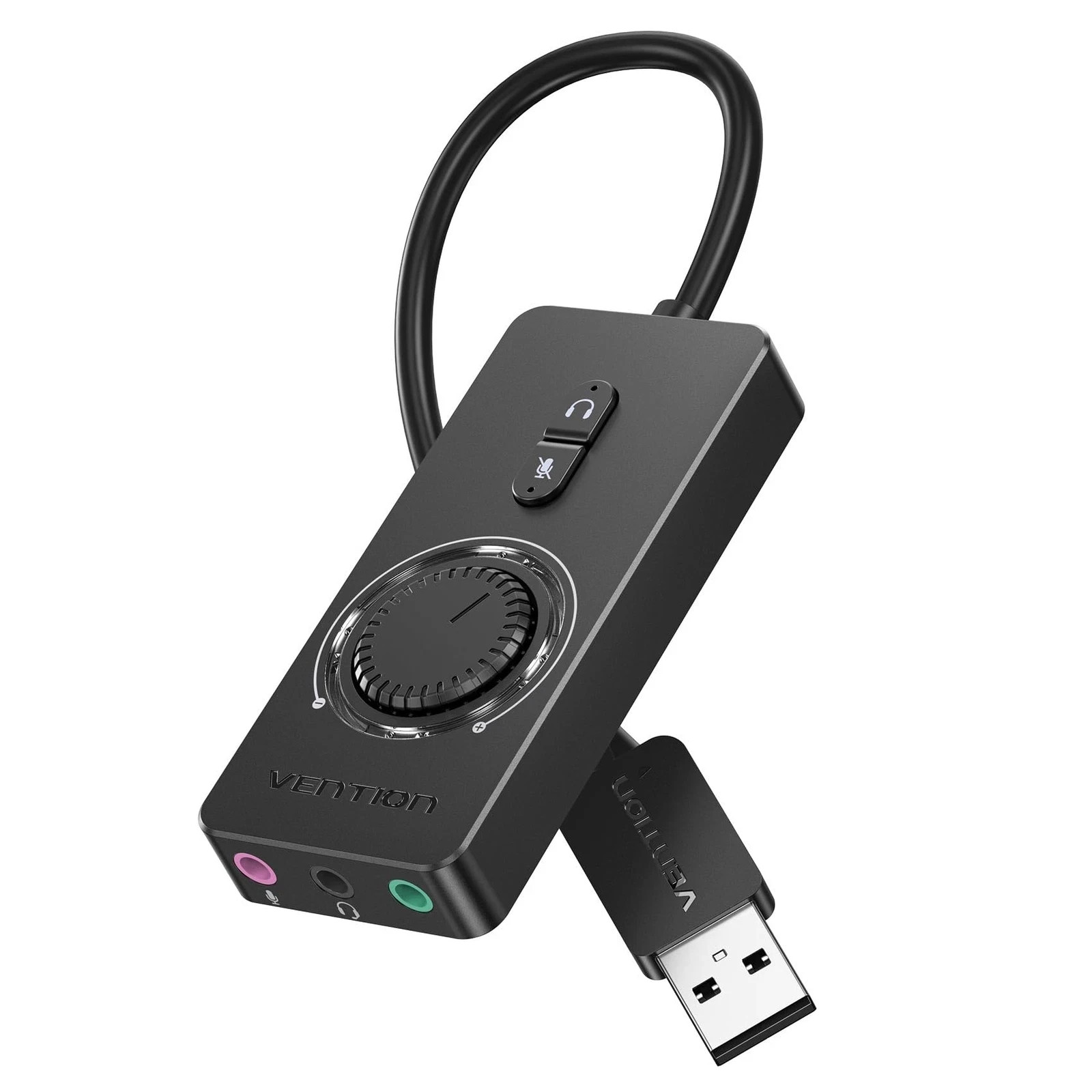 VENTION USB Sound Card External Stereo Sound Card with Volume Control USB to ...