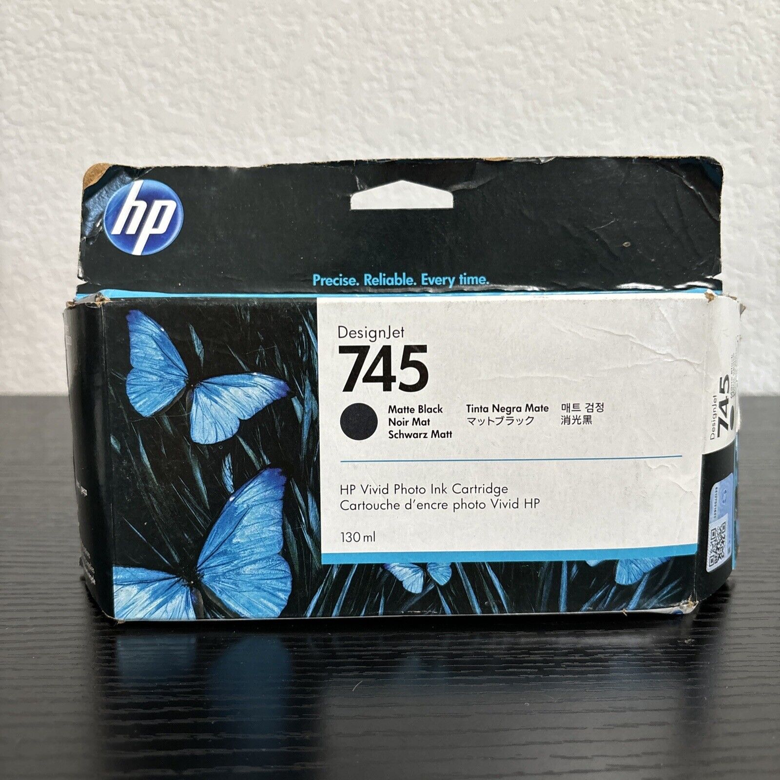 New Genuine HP 745 Photo Black Ink Designjet Z2600 Z5600 130ml EXP 03/2023