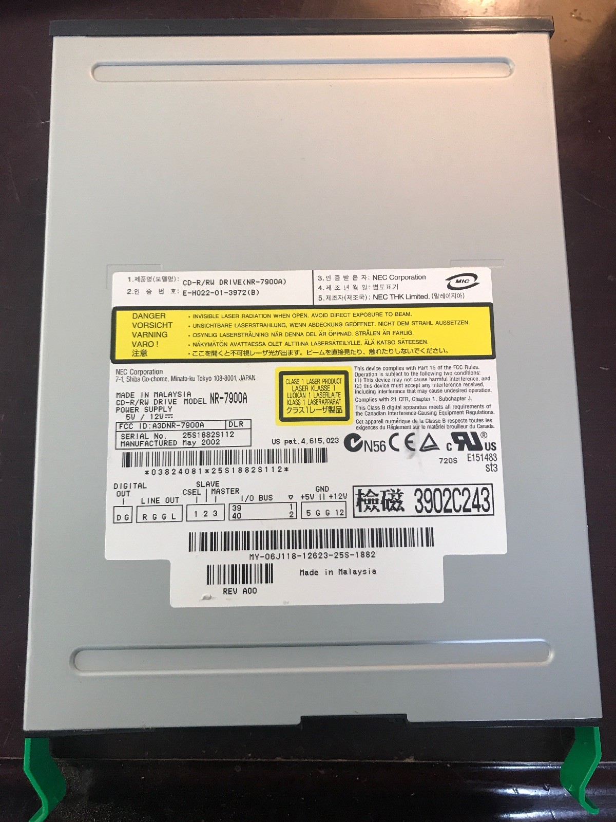 NEC NR-7900A CD-R/RW Drive