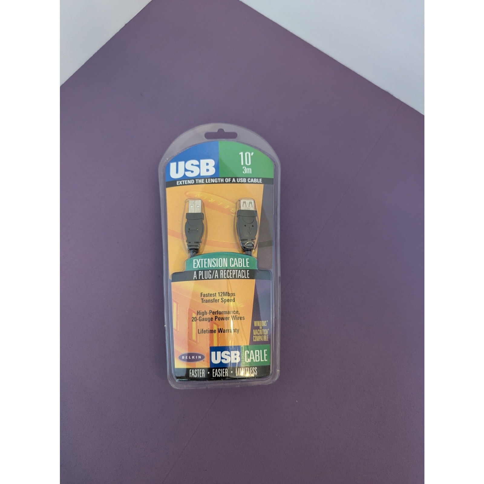 Belkin 10 Foot USB Extension Cable, NIB