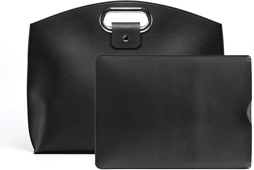 2PCS Laptop Bag for Women, Waterproof Leather 14-16In for Laptops and iPad Cases