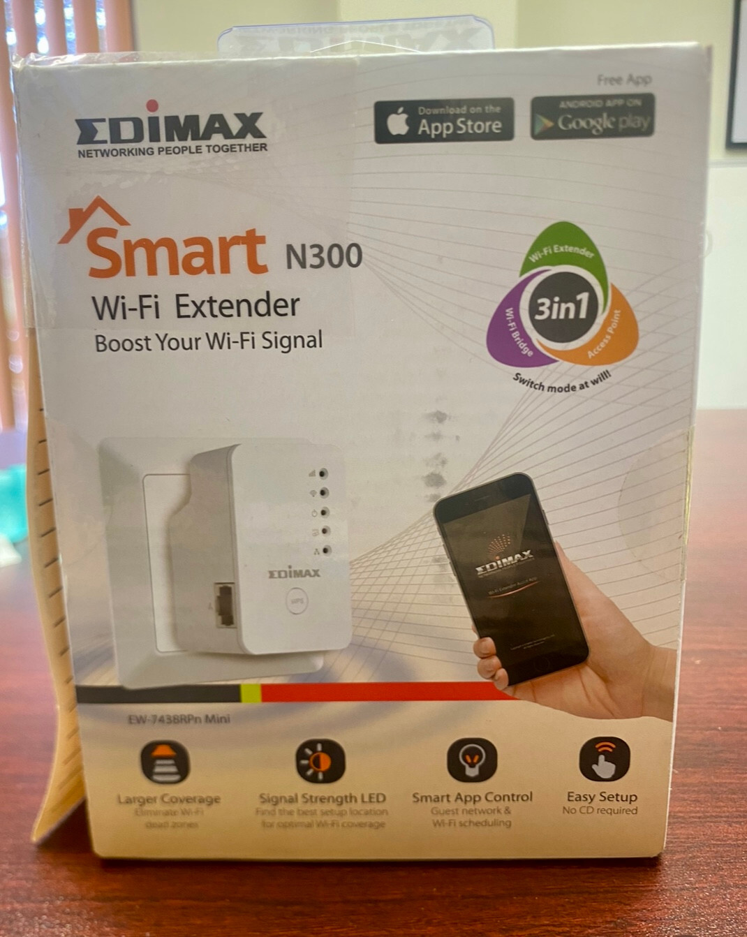 EDIMAX  N300 Wi-Fi Extender Access Point (Factory Sealed)