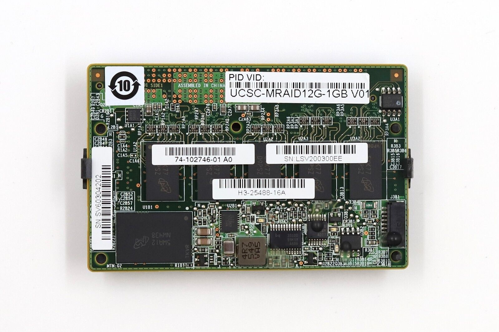 Cisco 1GB RAID Controller Cache Memory P/N: UCSC-MRAID12G-1GB V01 Tested Working