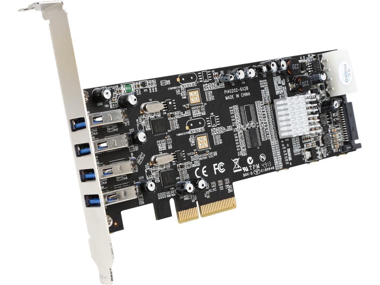 Startech PEXUSB3S42V 4 Port PCI Express PCIE USB 3.0 Card Adapter *No bracket*