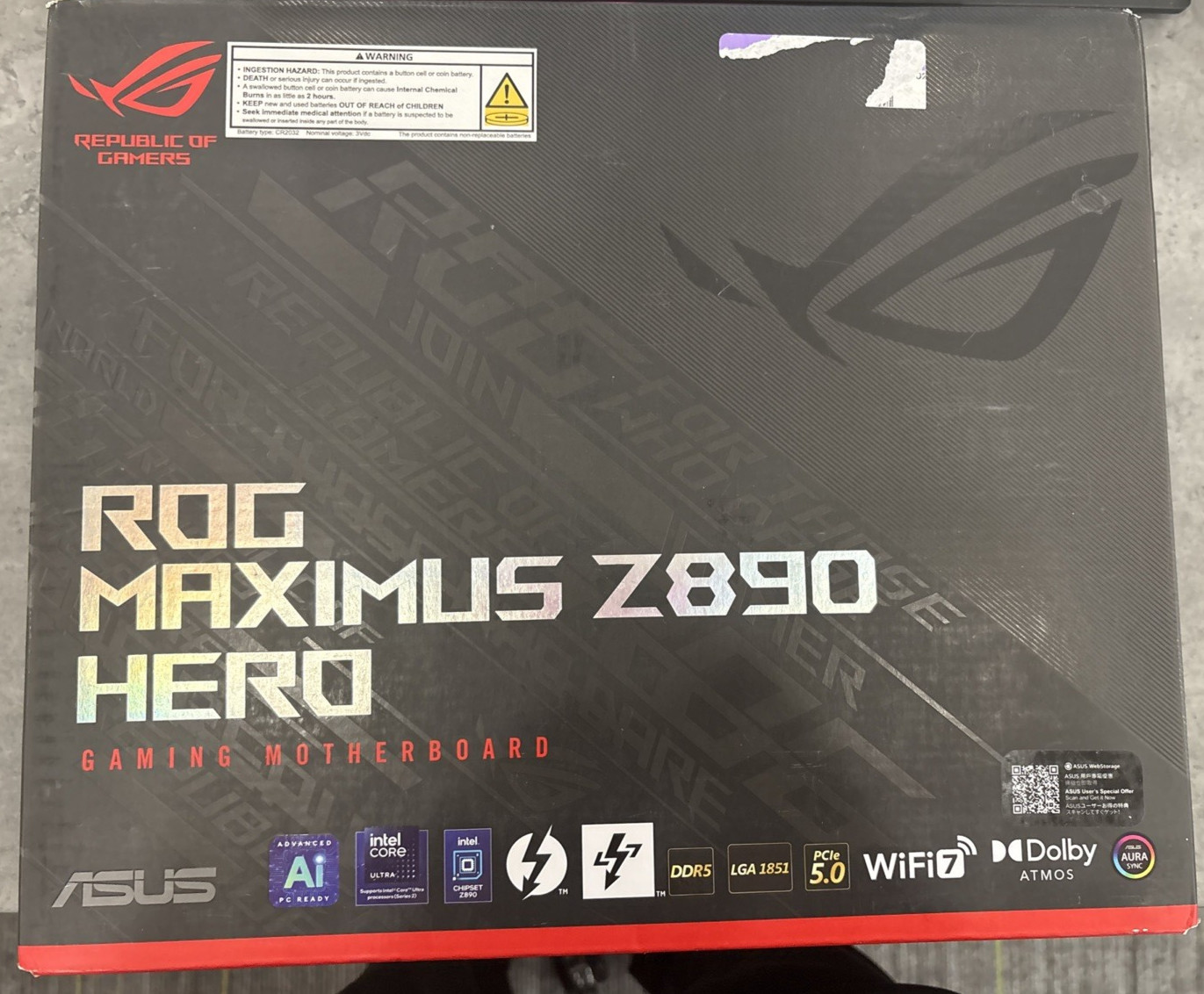 ASUS ROG MAXIMUS Z890 HERO Intel® Z890 LGA 1851 ATX motherboard