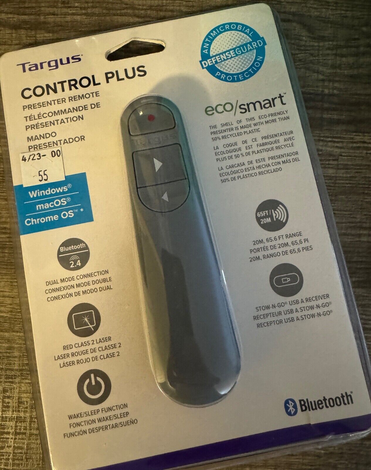Targus Control Plus Dual Mode Antimicrobial Presenter with Laser - SEALED
