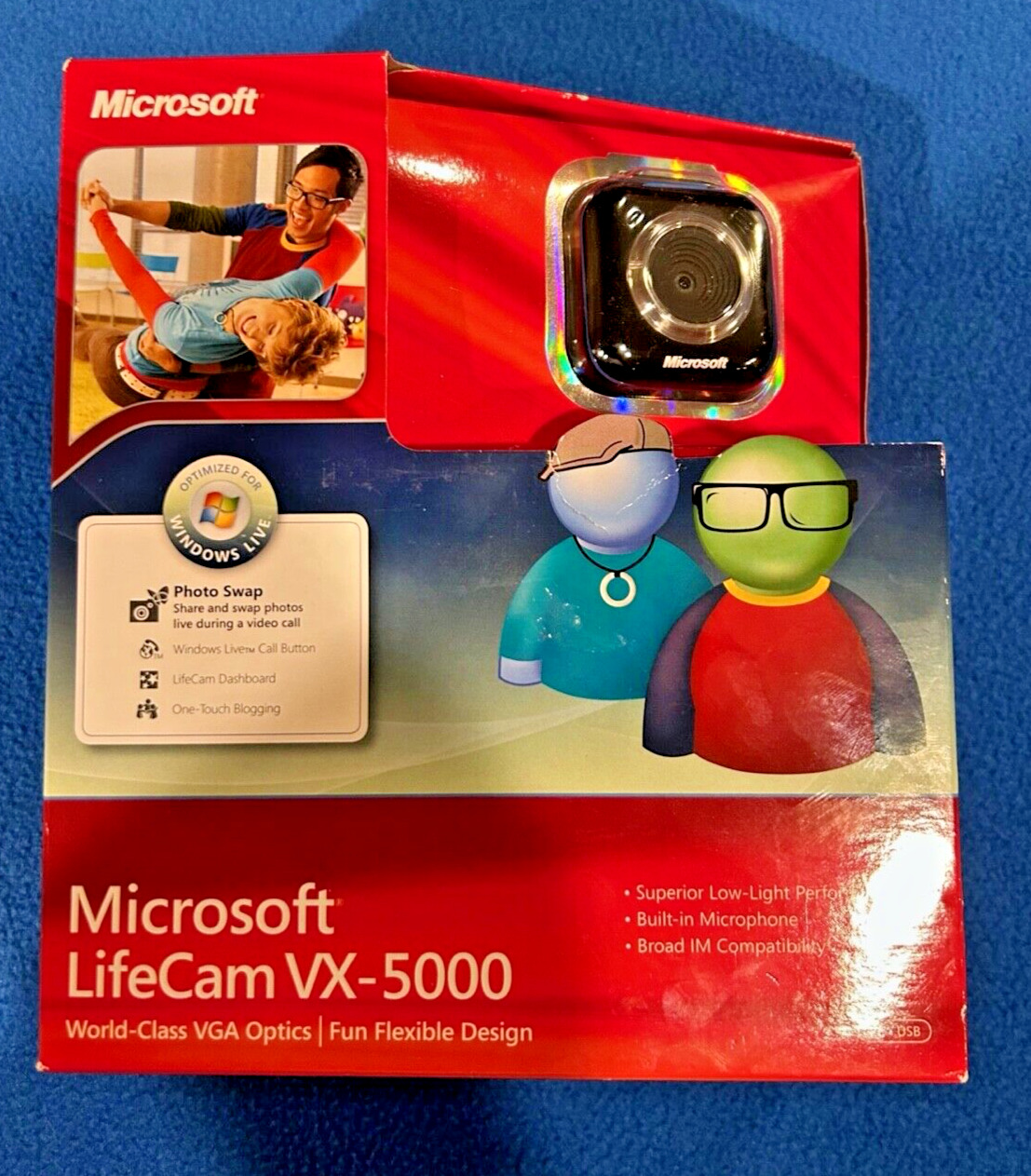 Microsoft LifeCam VX-5000 World Class VGA Optics Web Cam PC-USB