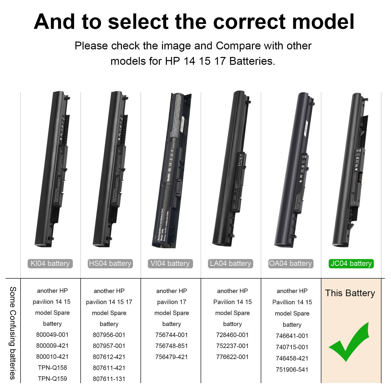 Lot 50PC JC04 JC03 Battery for HP 919700-850 HSTNN-PB6Y HSTNN-LB7V 919701-850