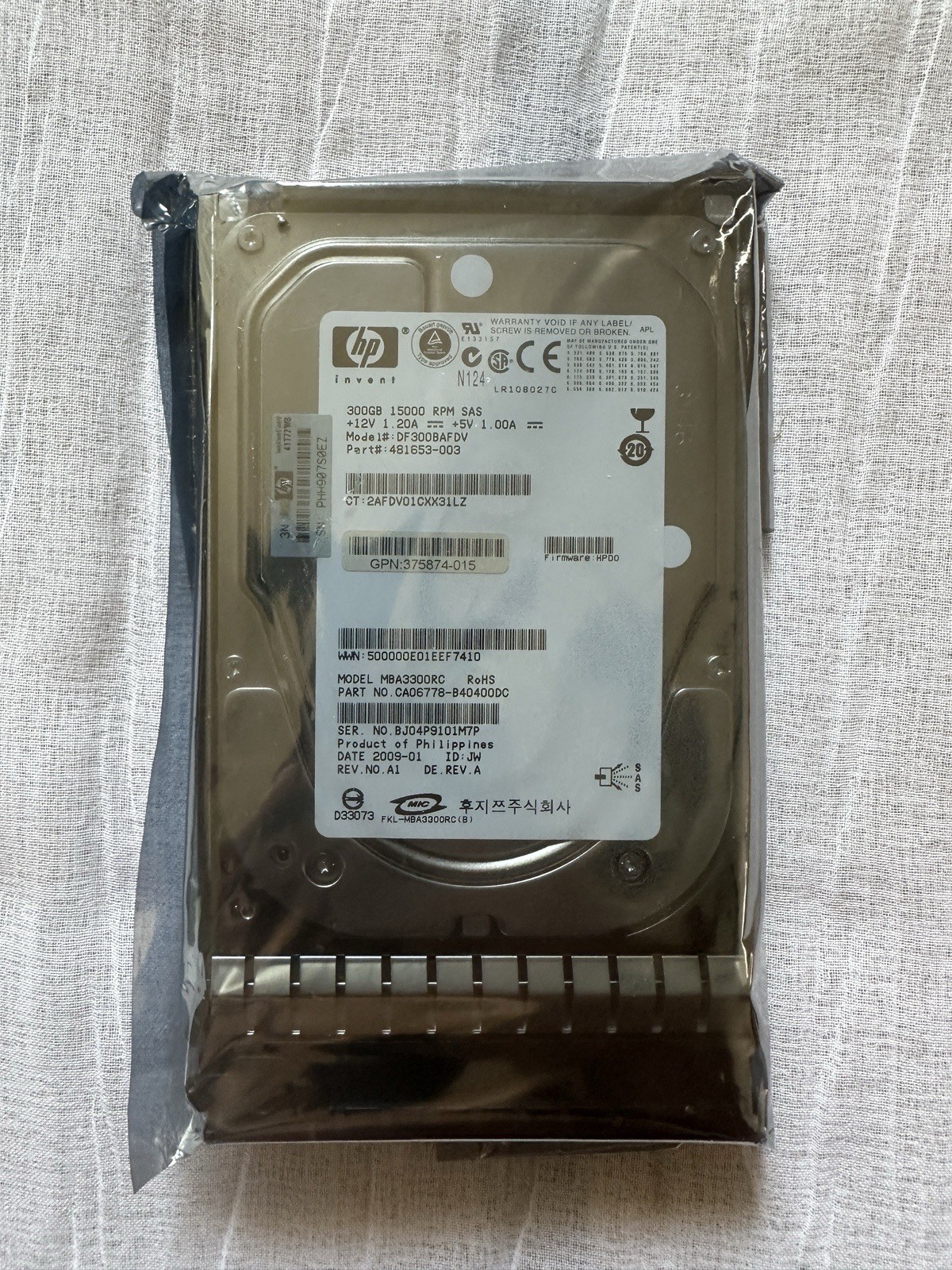 HardDrivesDirect – New OEM Non-Hot-PlugGenuine HP 300 GB 15K SAS 3.5″