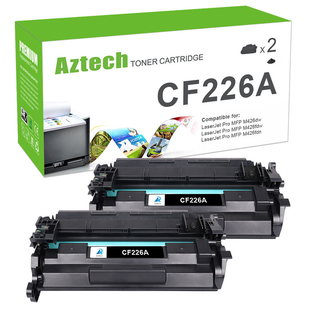 2x CF226A 26A Toner Compatible for HP LaserJet Pro M402dn MFP M426fdw M426fdn