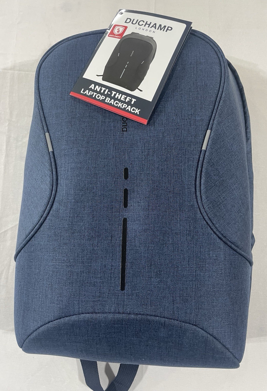 DUCHAMP Anti Theft iPad Tablet Sleeve Blue Medium Backpack NWT $179
