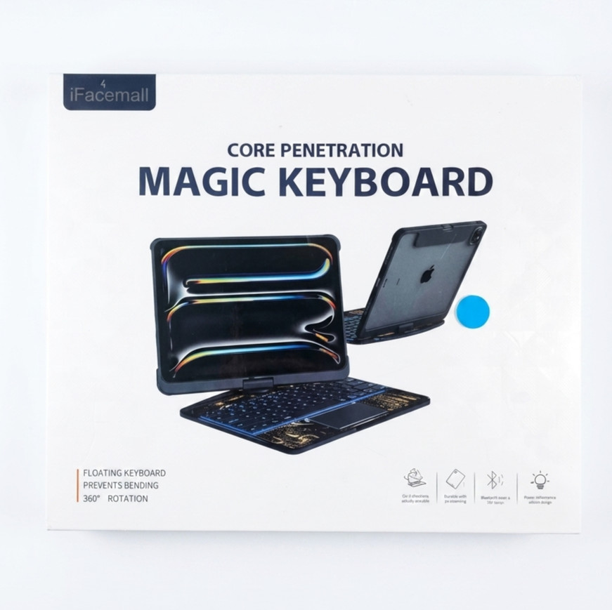 iFacemall Magic Keyboard Case with 360° Rotating Keyboard for iPad Air