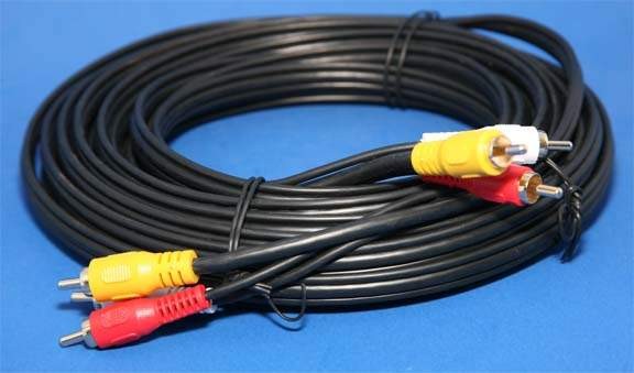 Dual RCA Audio Single Video Cable 25FT