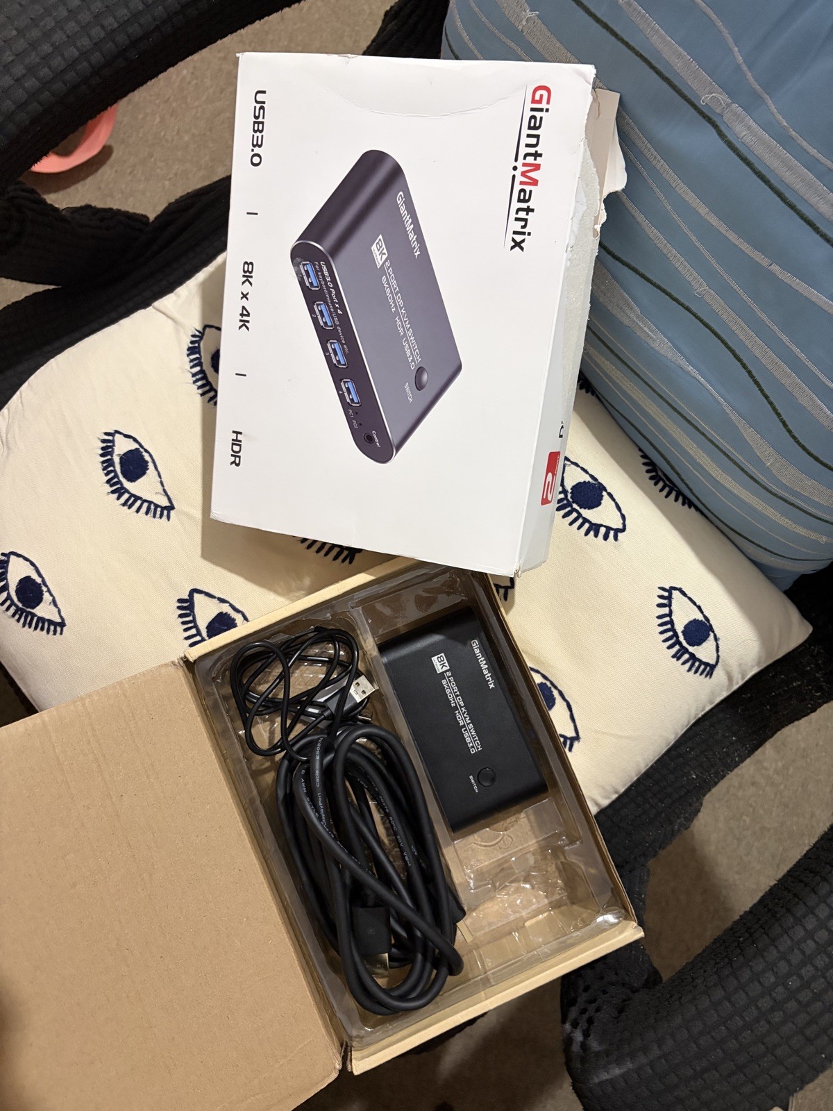GIANT MATRIX USB3.0 DISPLAYPORT KVM SWITCH DP 1.4 8K@60Hz 4K@60-175Hz HDR