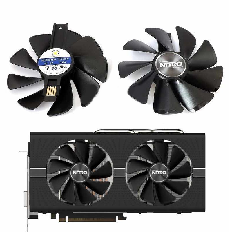 For SAPPHIRE RX580 RX590 RX570 RX480 RX470 Platinum graphics card cooling fan