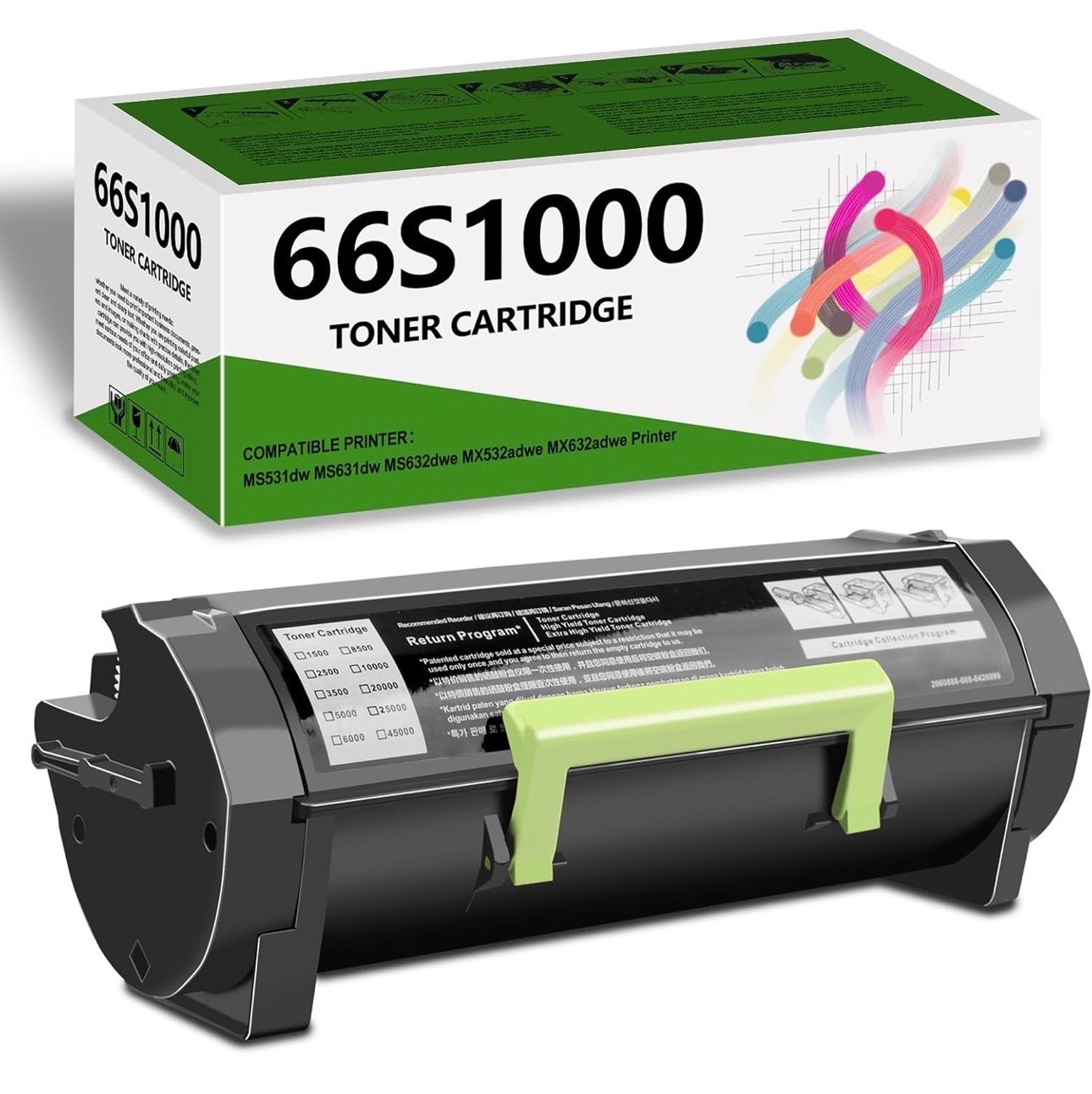 66S1000 Toner Cartridge High Yield for Lexmark MS531 MS531dw MS631 MS631dw MS632