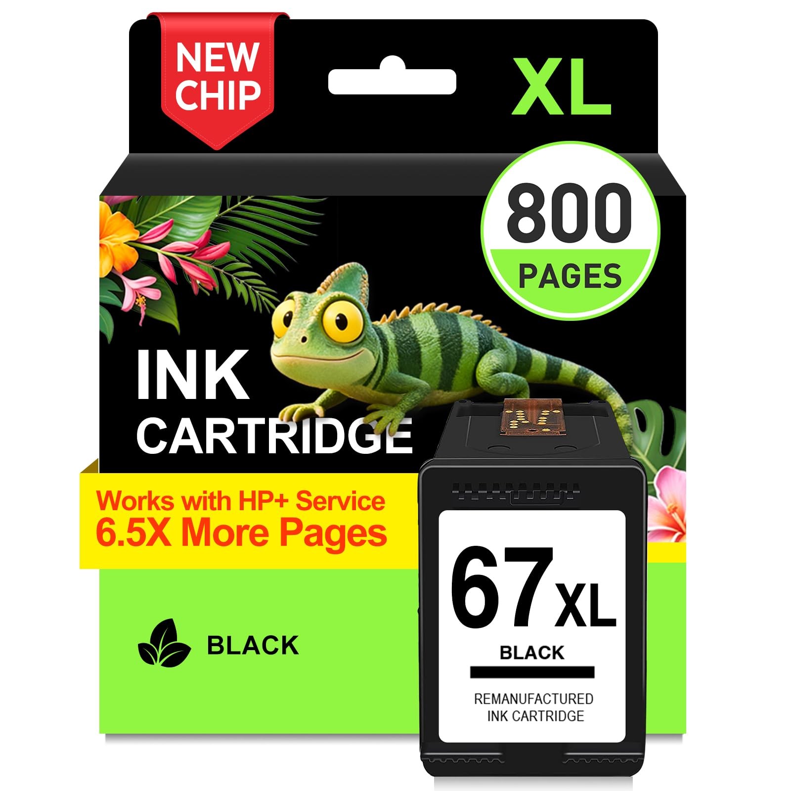 COLORETTO Black Ink Cartridge HP 67 XL Deskjet Printer 2800e 27XX