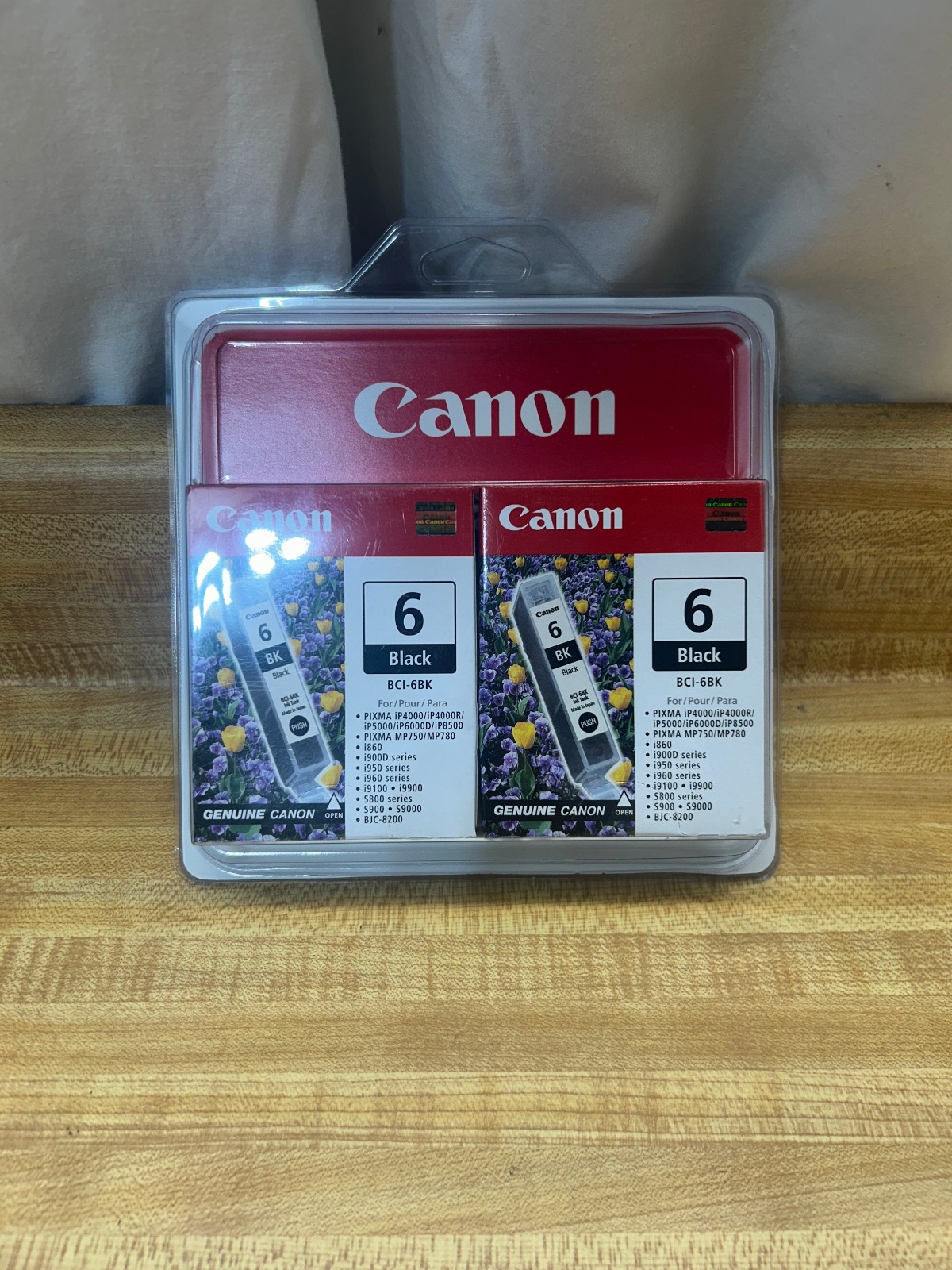 Genuine Canon Black Ink 2-pk Cartridges BCI-6BK New 
