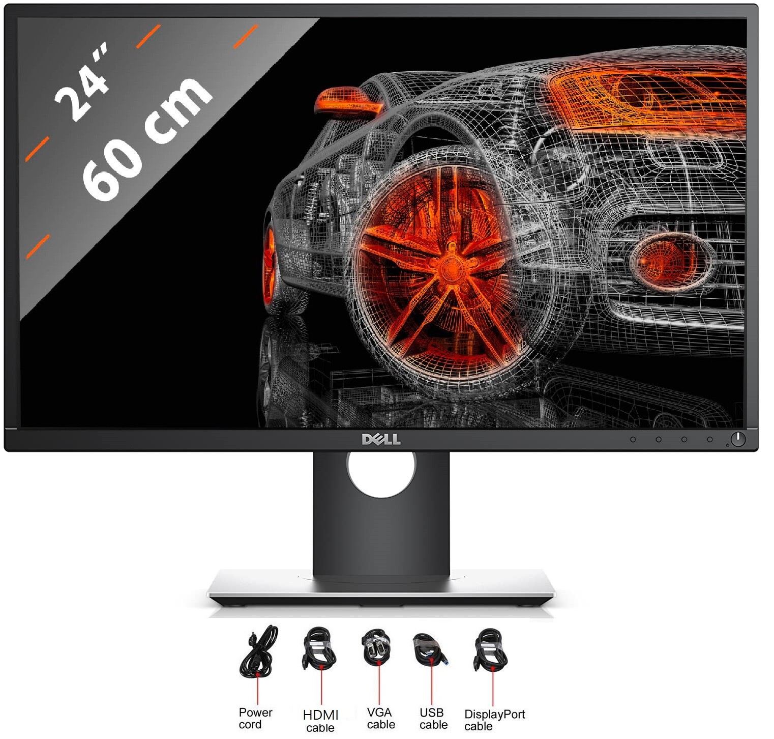 Dell Professional P2317H 23" Screen LED-Lit Monitor HDMI DP 1920 x 1080